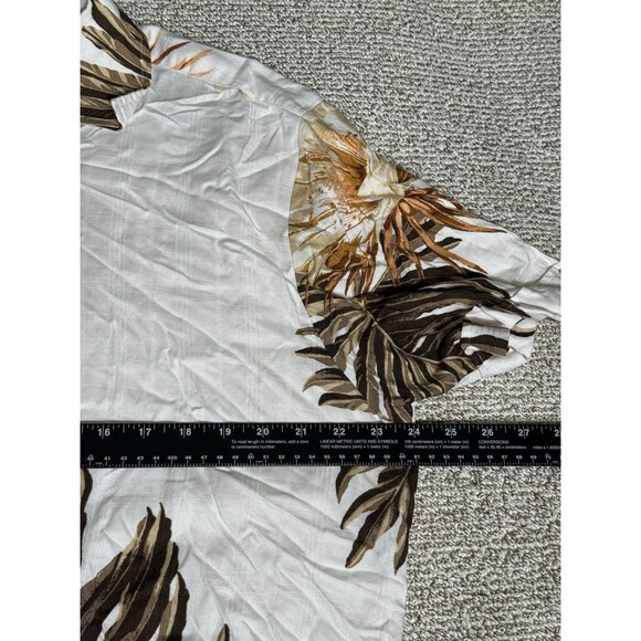 Cubavera Men's White Tropical Rayon Short Sleeve Button Down Shirt Size XL - Picture 6 of 7